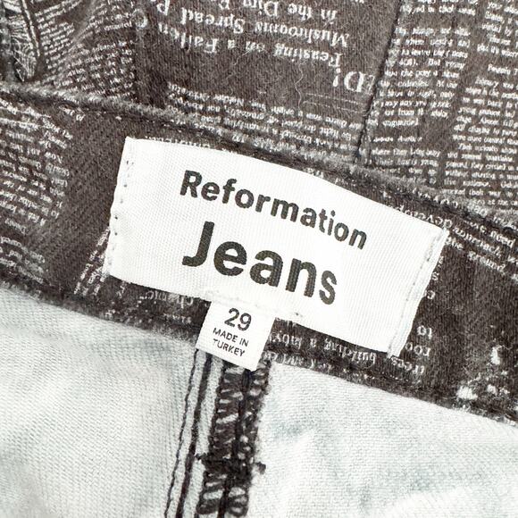 REFORMATION Newsprint Peyton High Rise Bootcut Jeans 29 - Picture 9 of 11